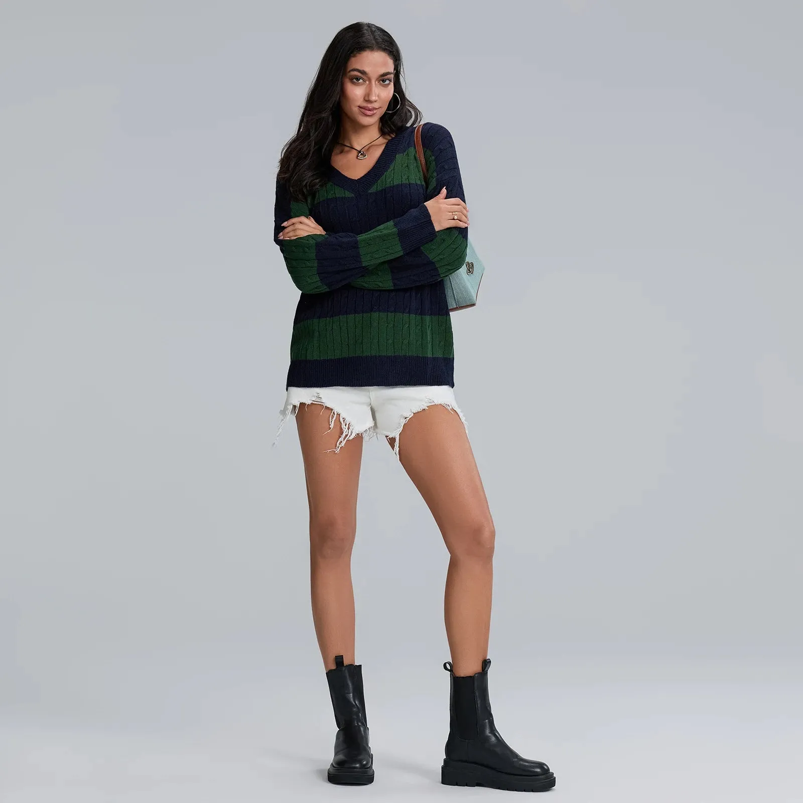 Oversized Crew Neck Pullover Sweater
