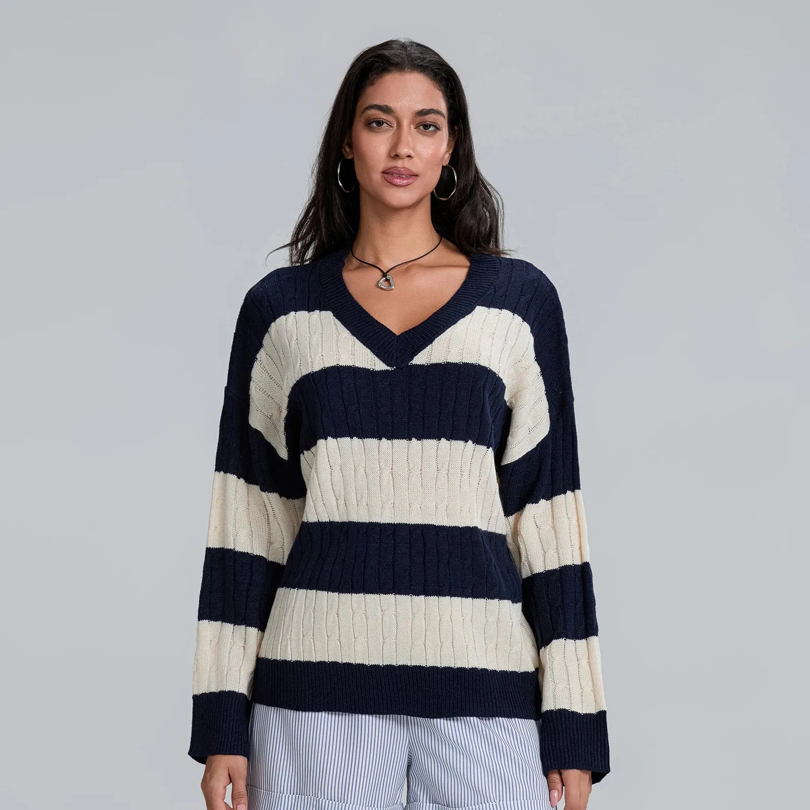 Oversized Crew Neck Pullover Sweater
