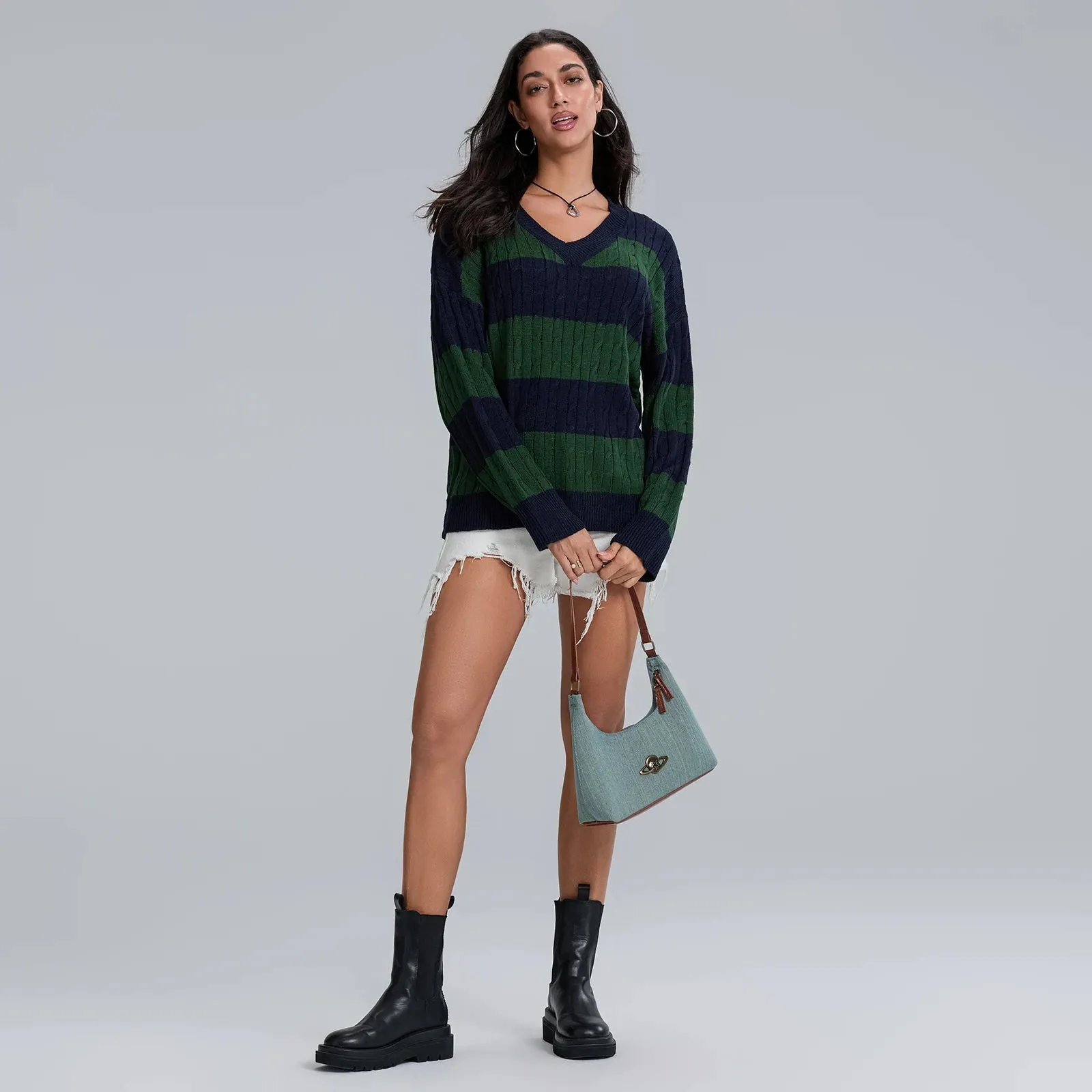 Oversized Crew Neck Pullover Sweater