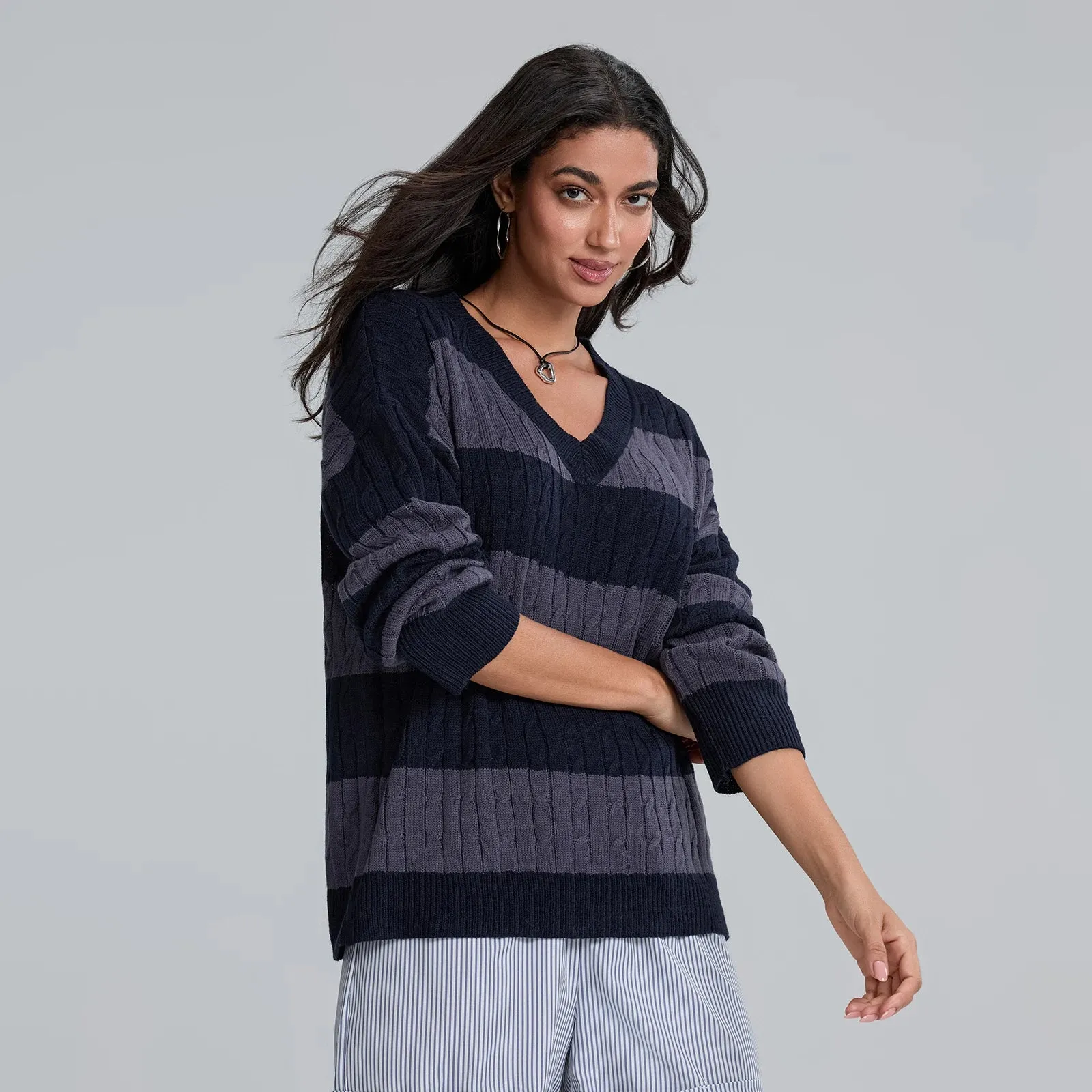 Oversized Crew Neck Pullover Sweater