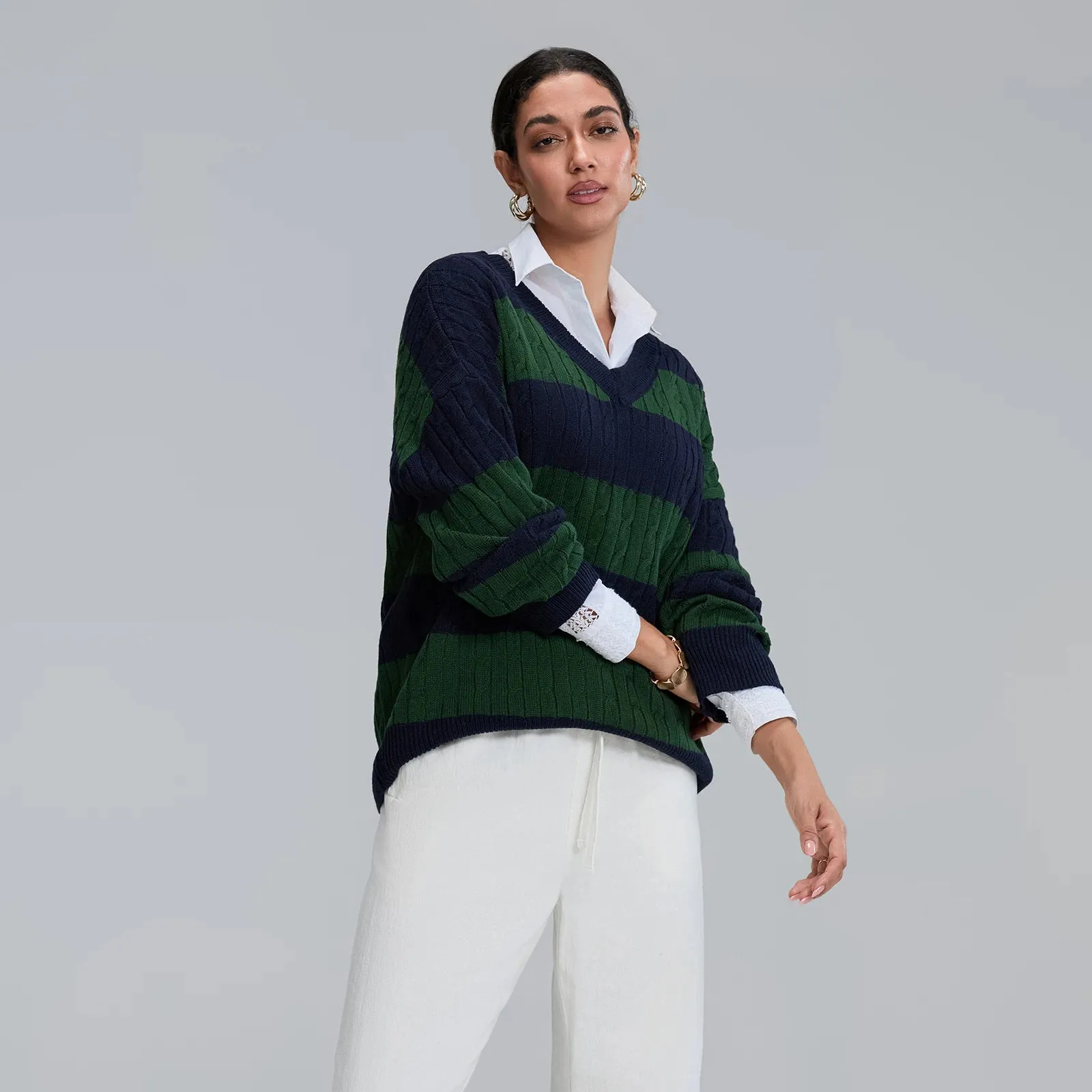 Oversized Crew Neck Pullover Sweater