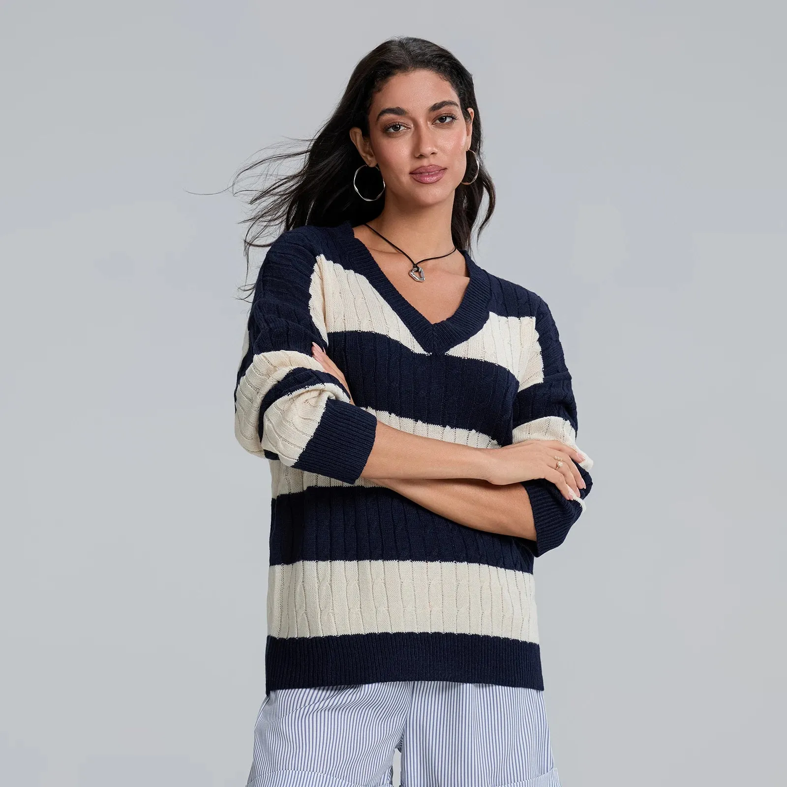 Oversized Crew Neck Pullover Sweater