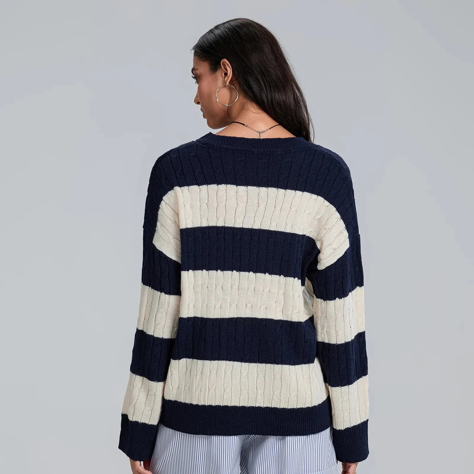 Oversized Crew Neck Pullover Sweater