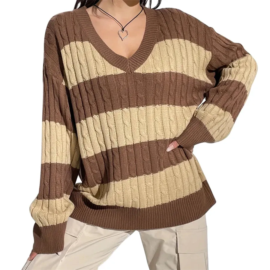 Oversized Crew Neck Pullover Sweater