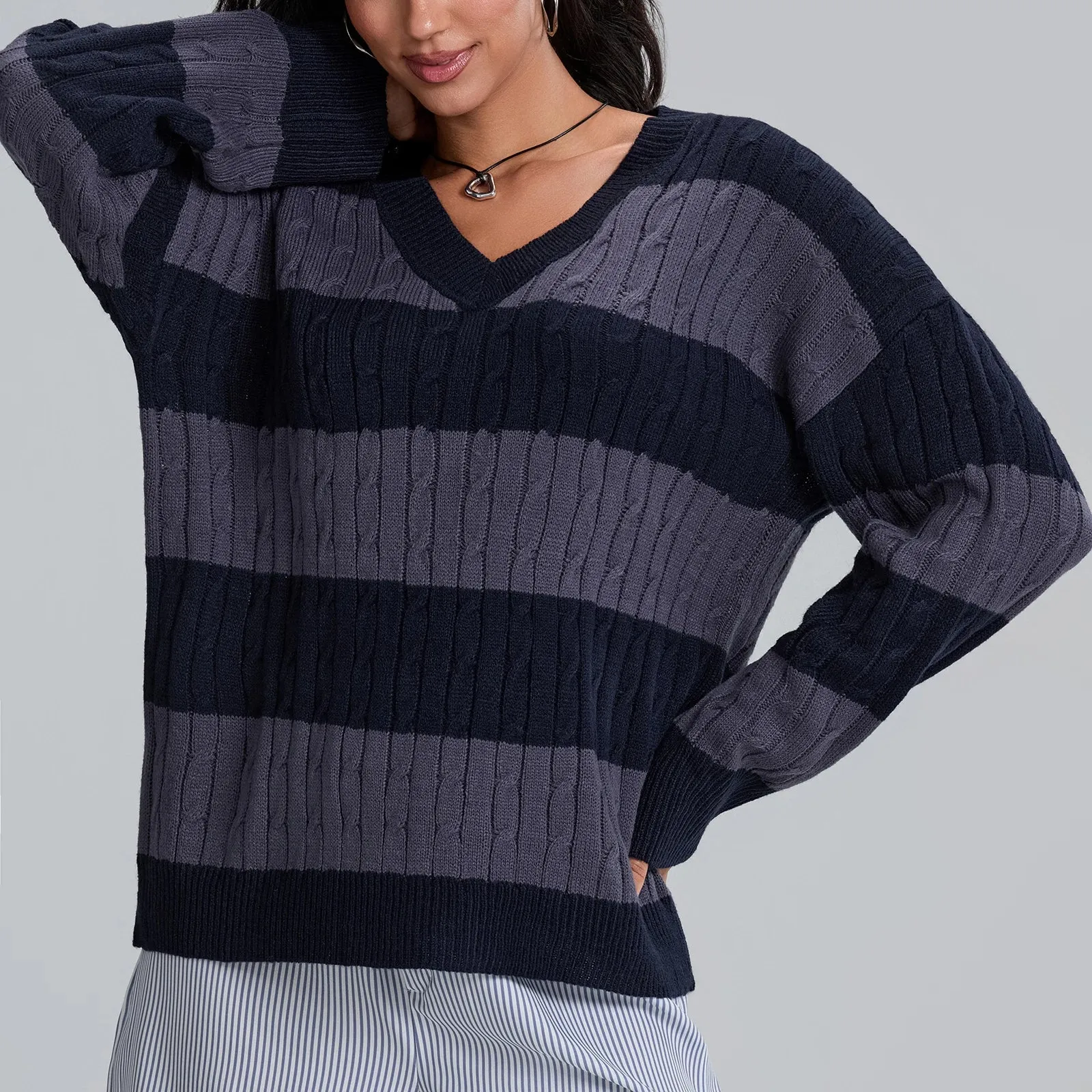 Oversized Crew Neck Pullover Sweater