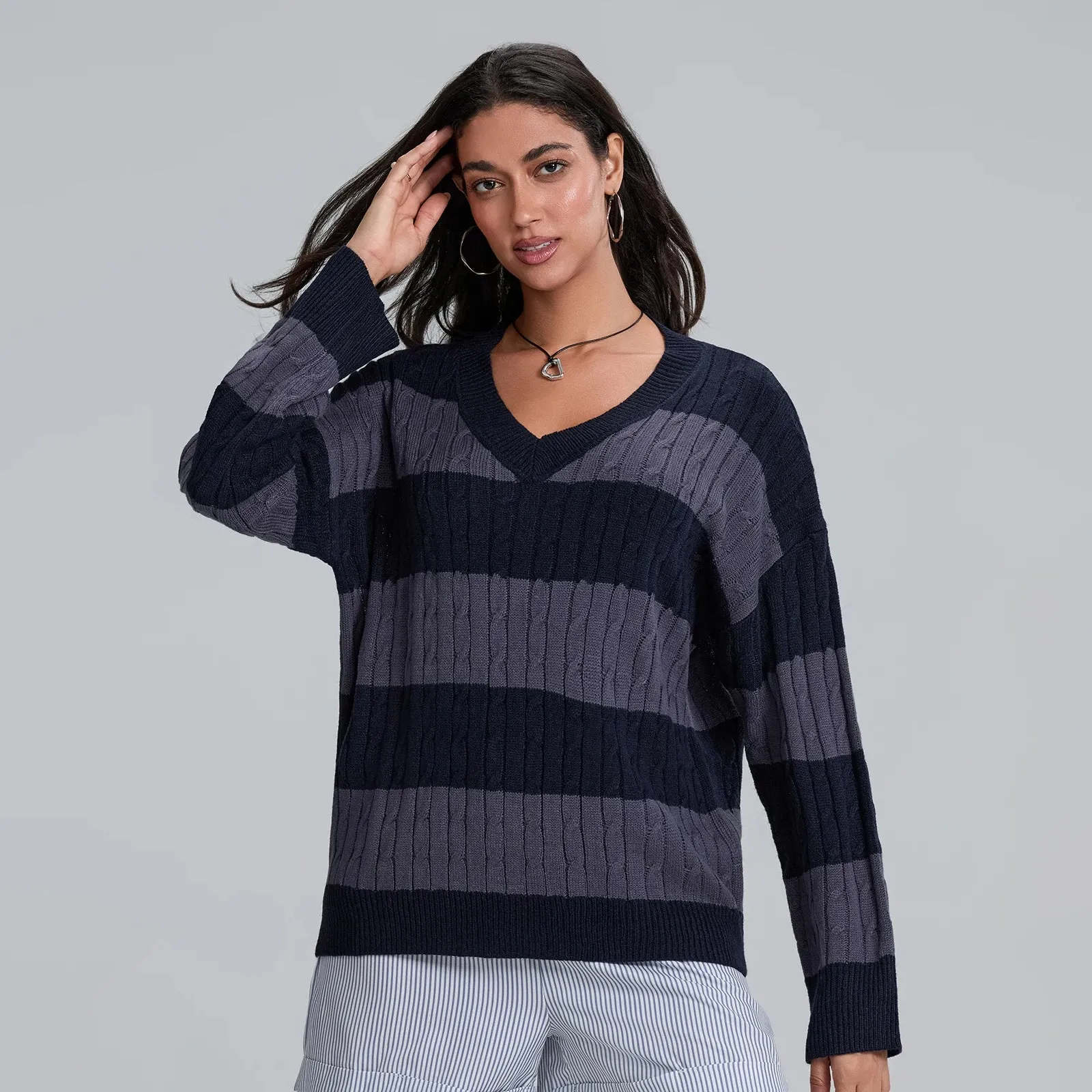 Oversized Crew Neck Pullover Sweater
