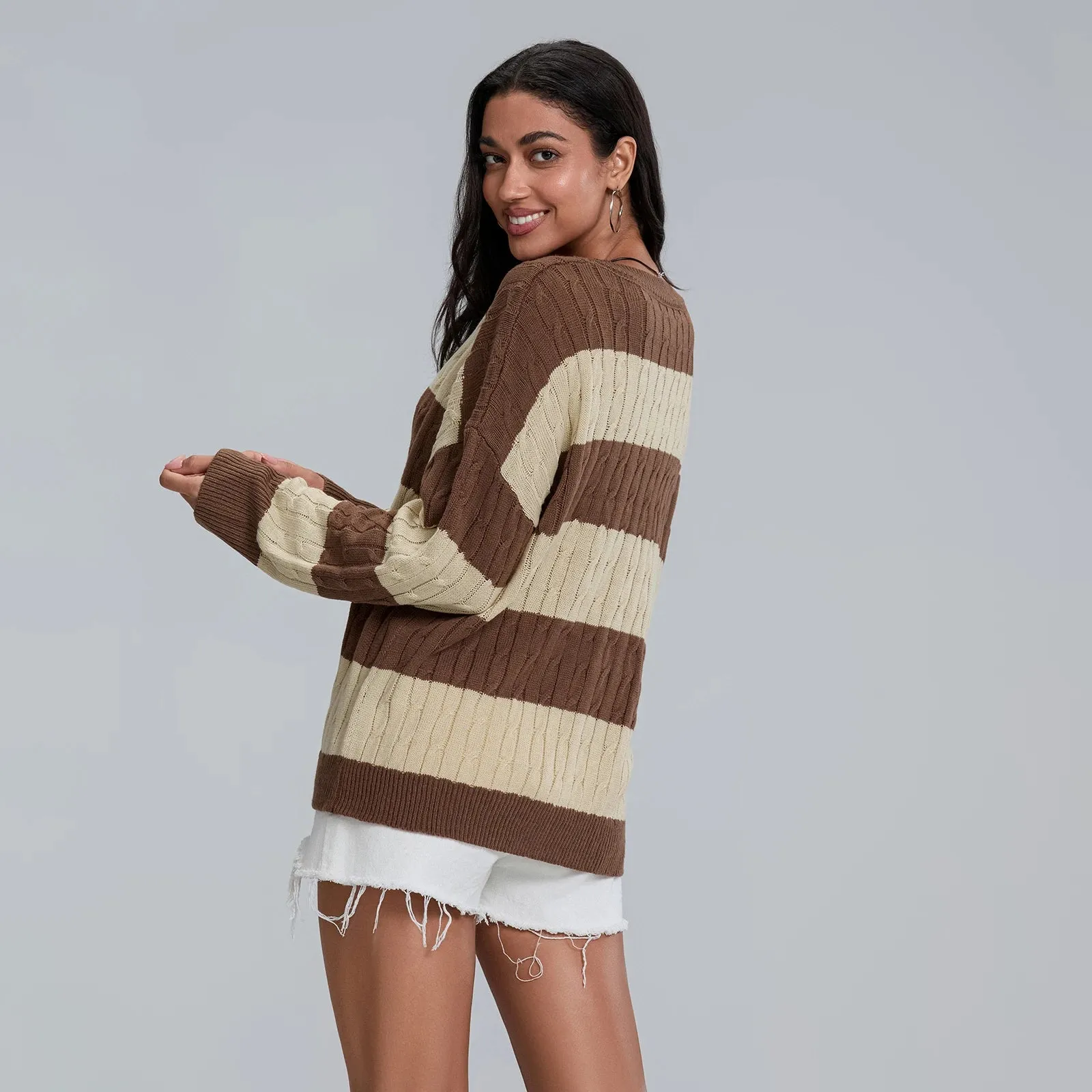Oversized Crew Neck Pullover Sweater