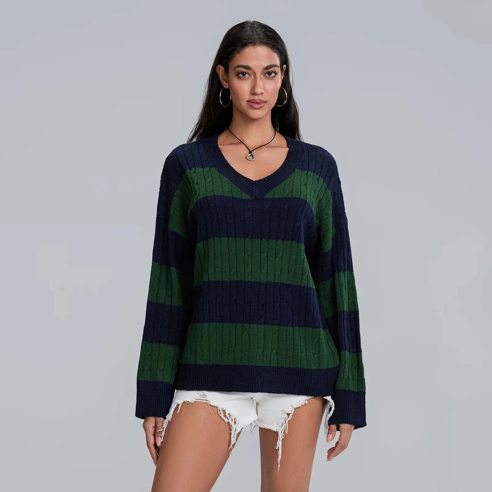 Oversized Crew Neck Pullover Sweater