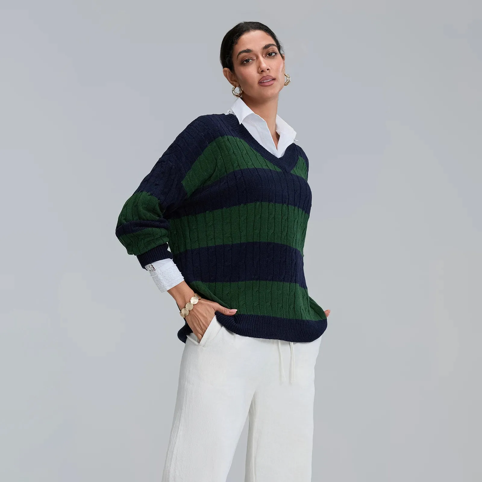 Oversized Crew Neck Pullover Sweater