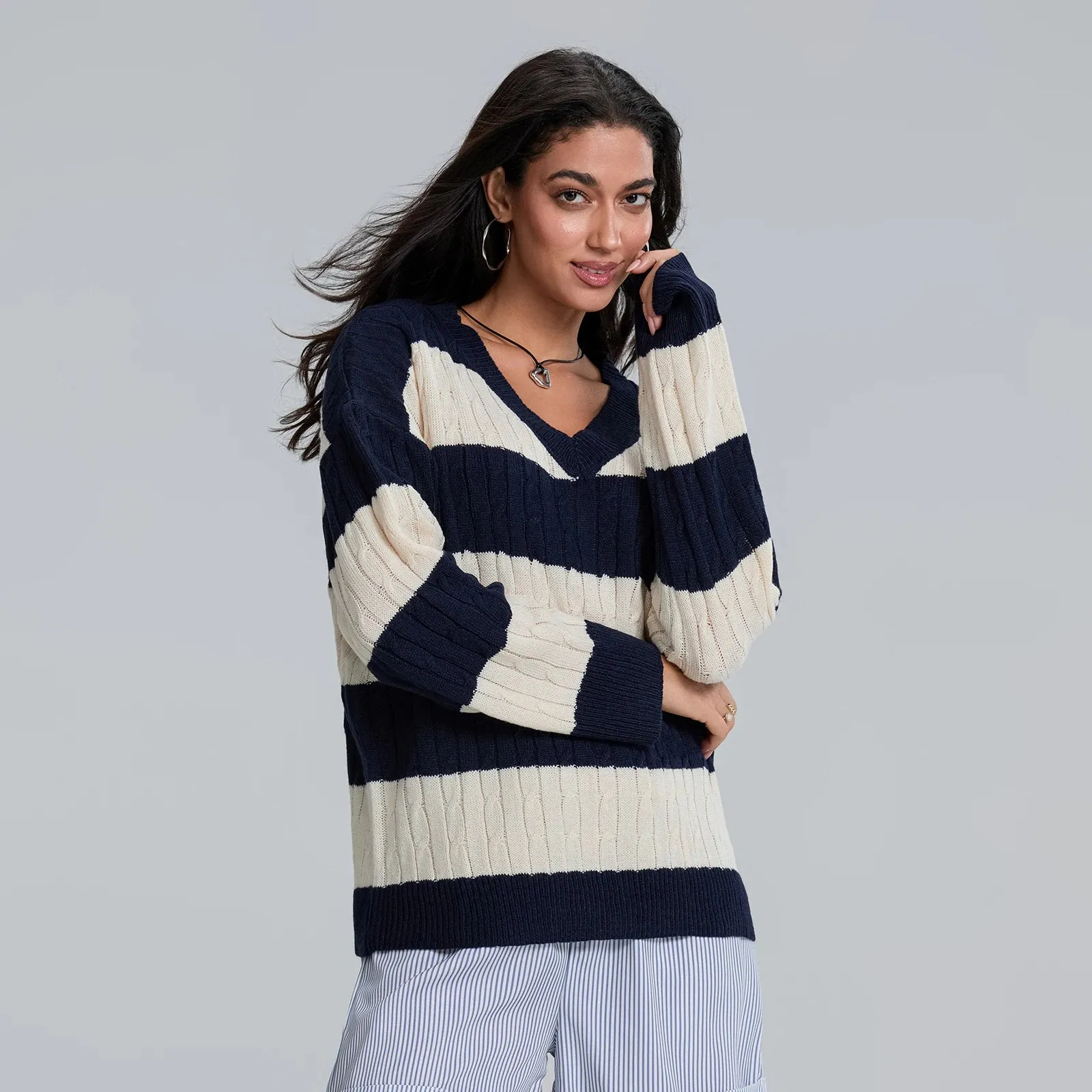 Oversized Crew Neck Pullover Sweater