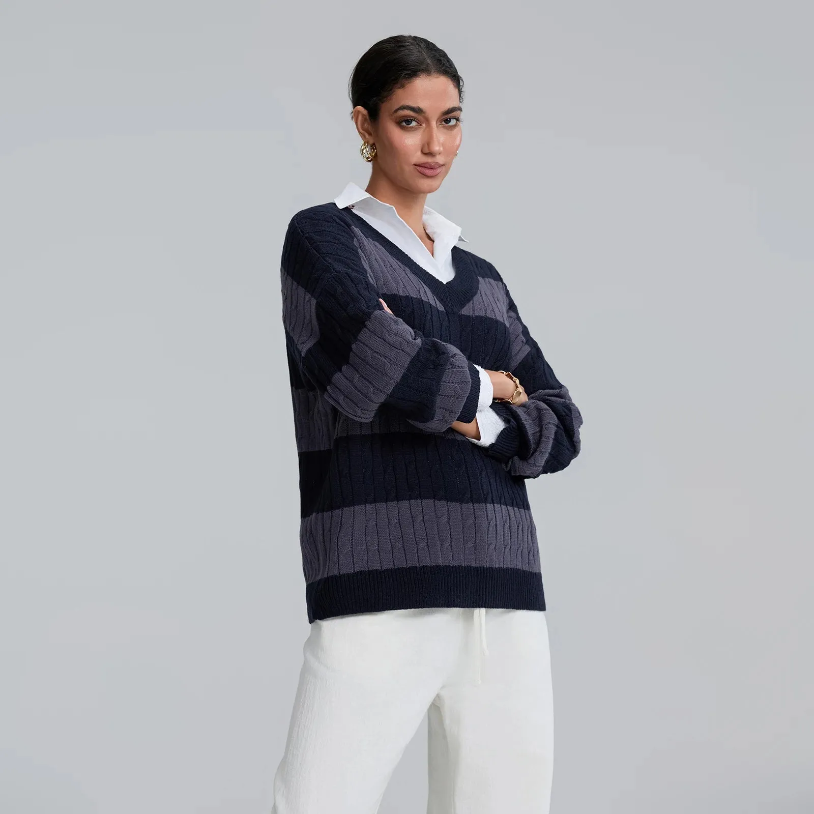Oversized Crew Neck Pullover Sweater