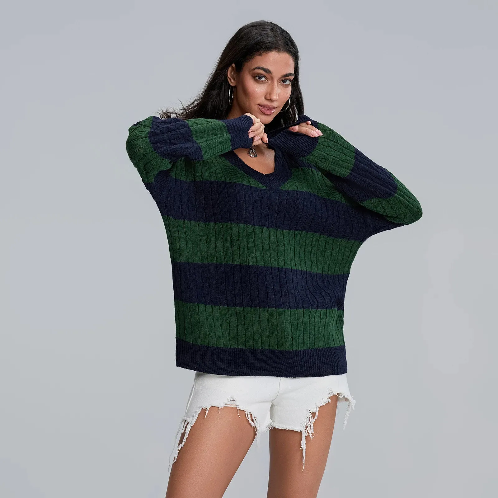Oversized Crew Neck Pullover Sweater