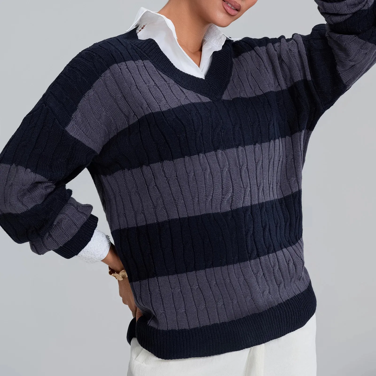 Oversized Crew Neck Pullover Sweater