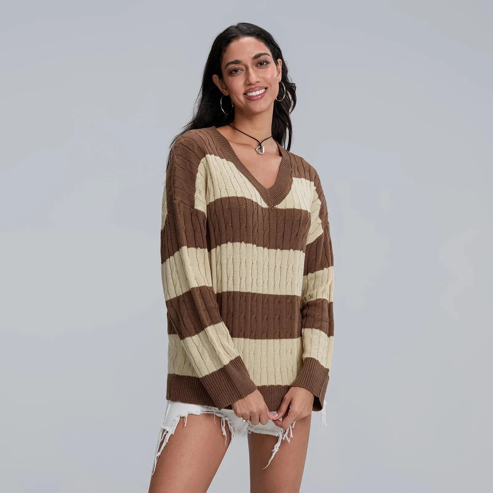 Oversized Crew Neck Pullover Sweater