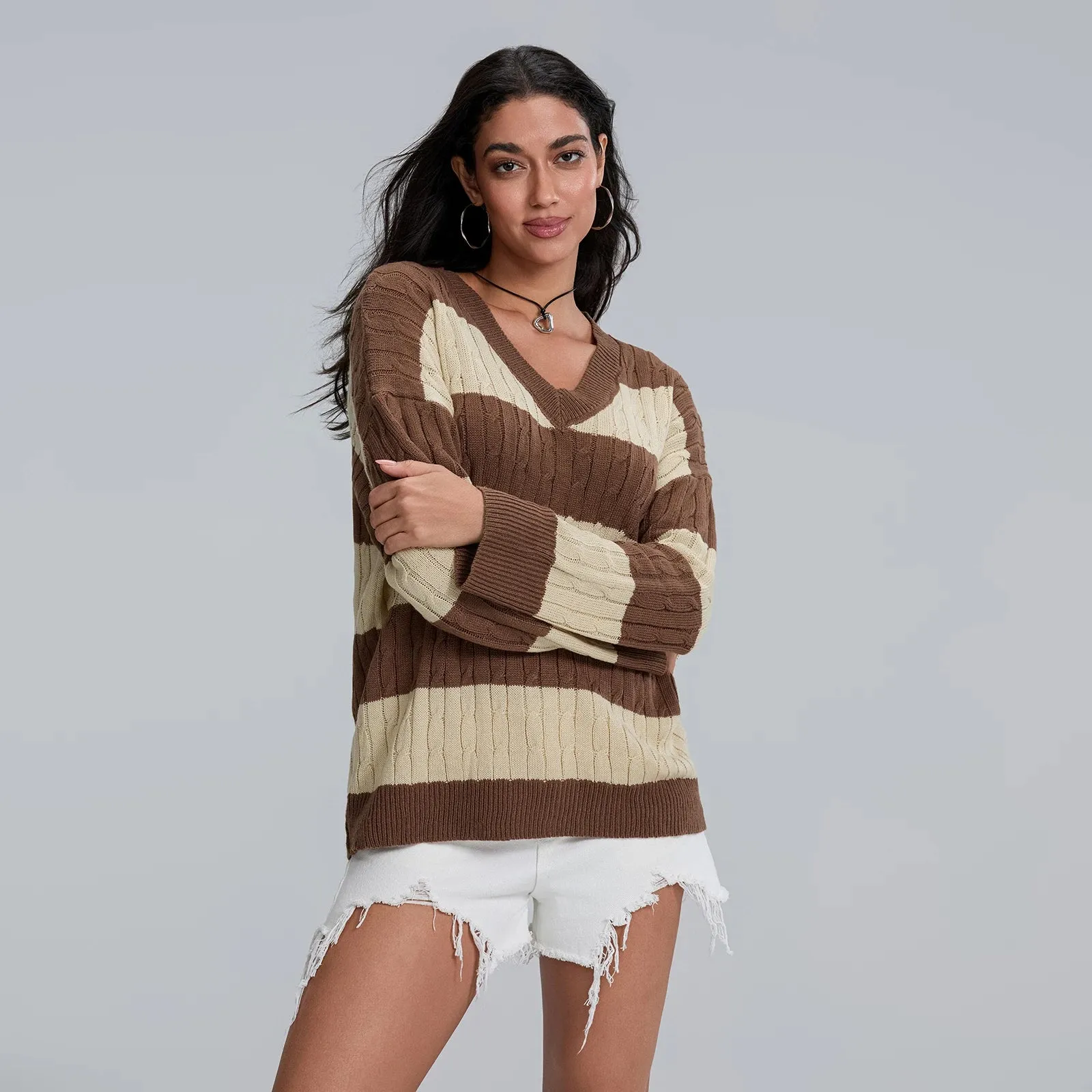 Oversized Crew Neck Pullover Sweater