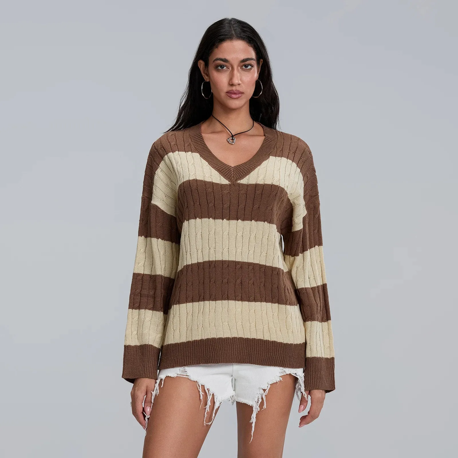 Oversized Crew Neck Pullover Sweater