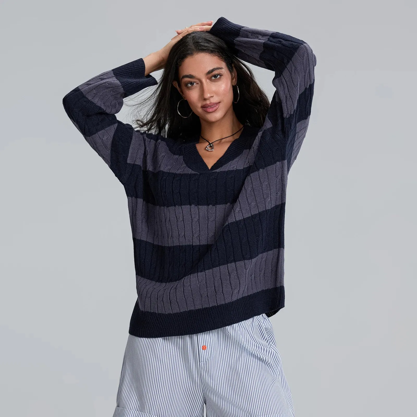Oversized Crew Neck Pullover Sweater
