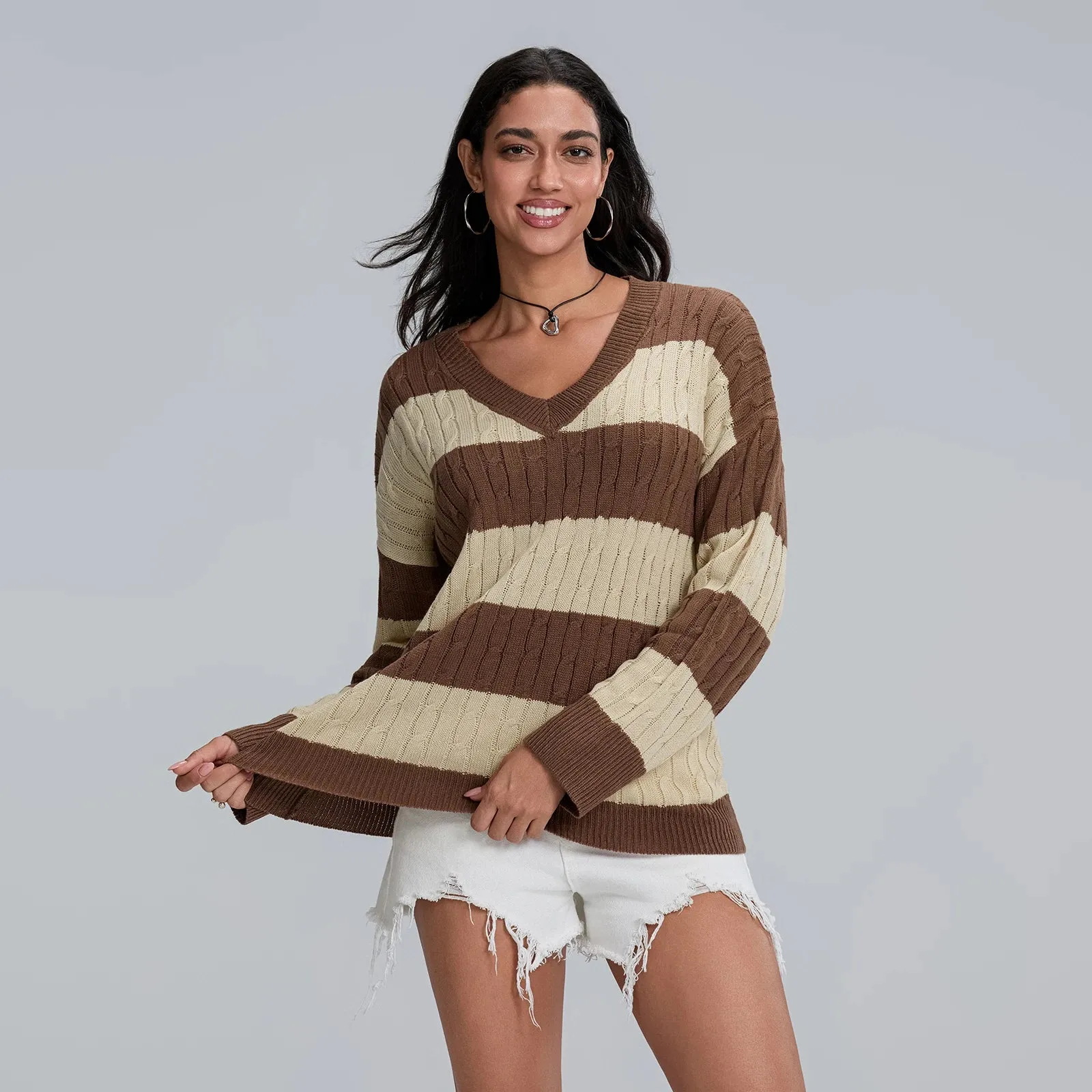 Oversized Crew Neck Pullover Sweater