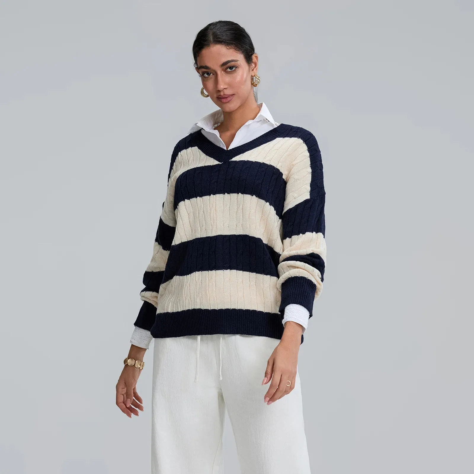Oversized Crew Neck Pullover Sweater