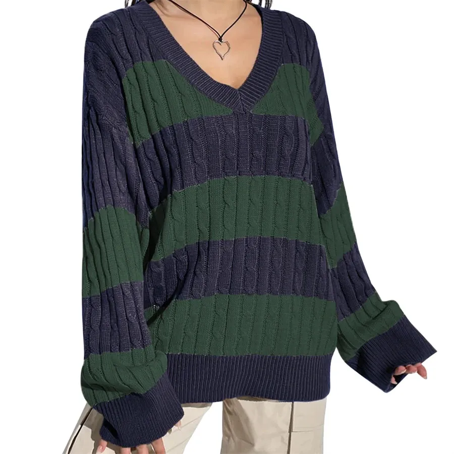 Oversized Crew Neck Pullover Sweater