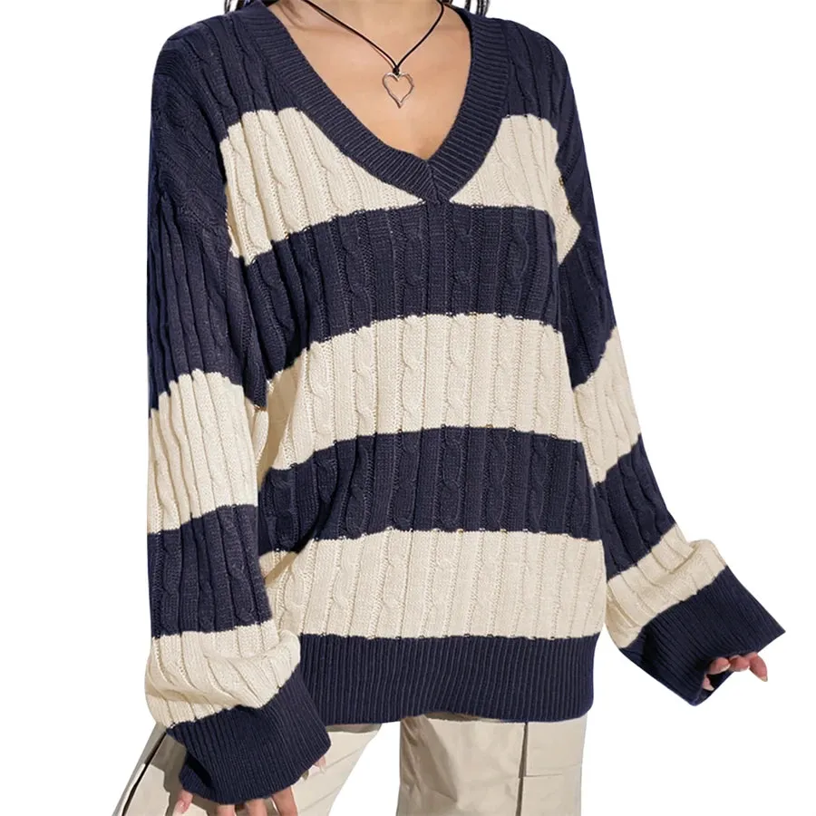 Oversized Crew Neck Pullover Sweater