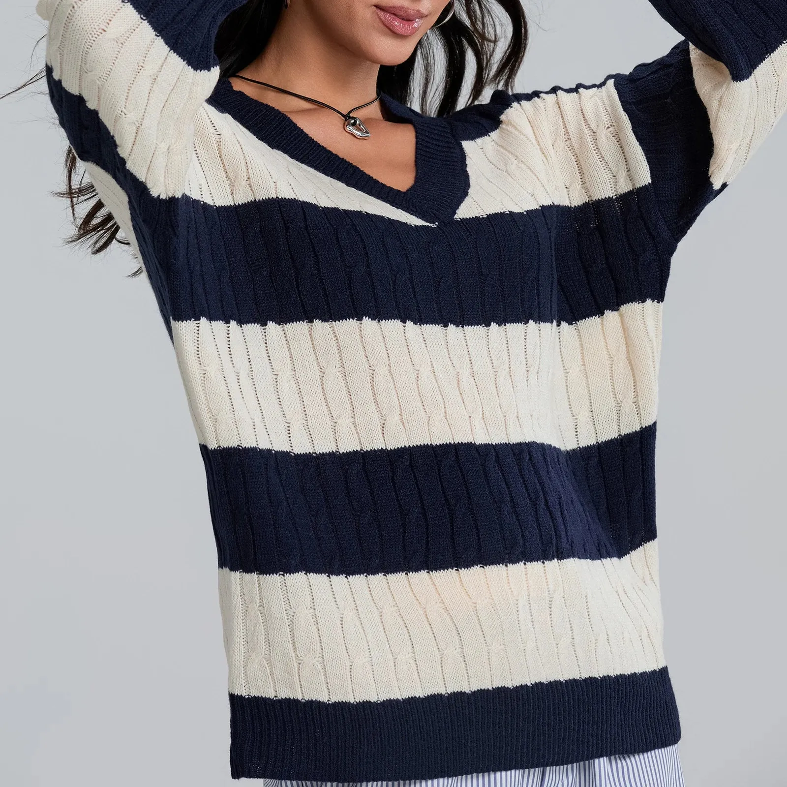Oversized Crew Neck Pullover Sweater