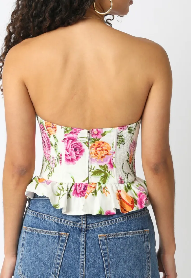 Paisley Peplum Top