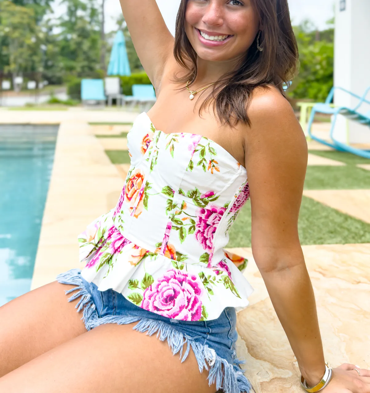 Paisley Peplum Top