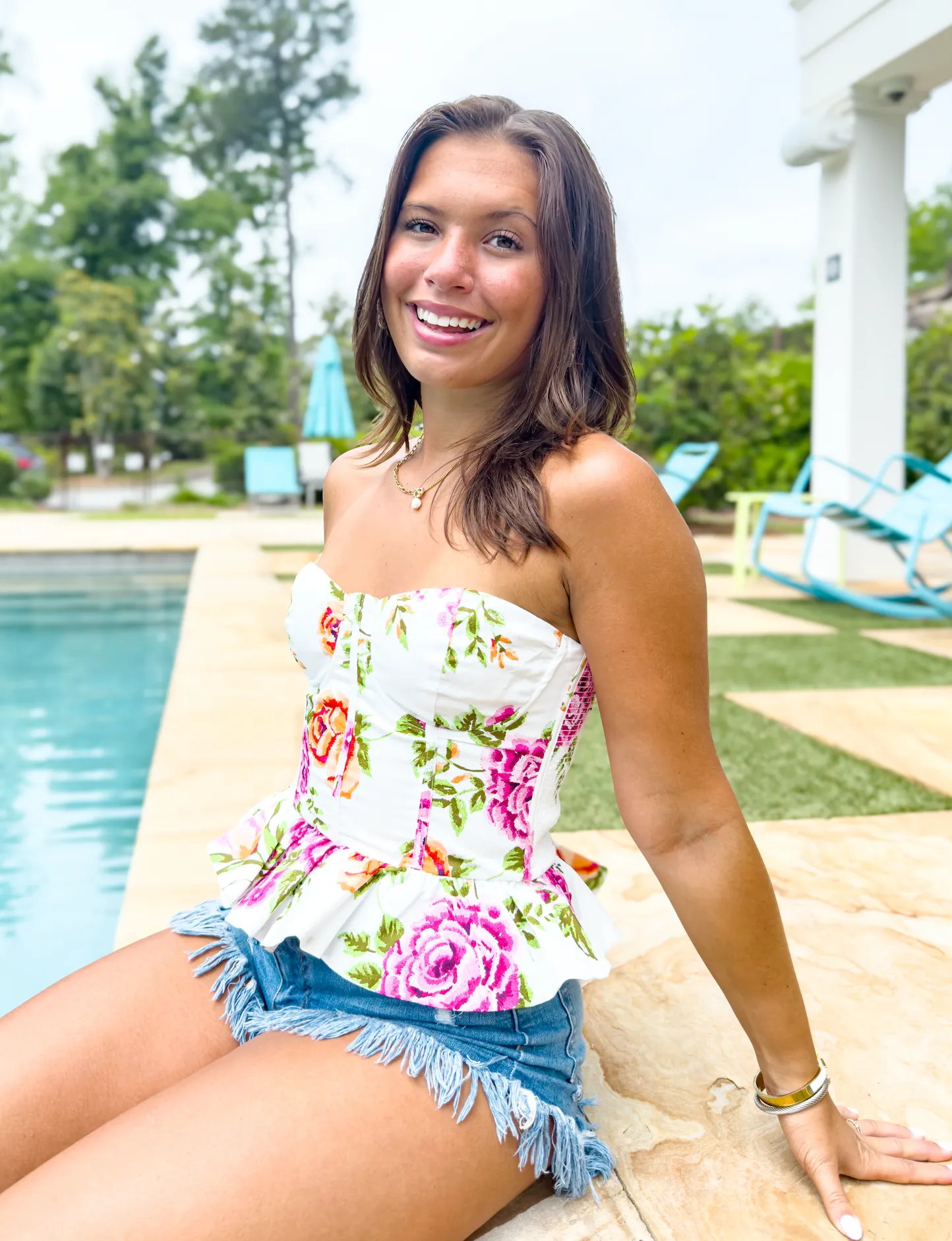 Paisley Peplum Top