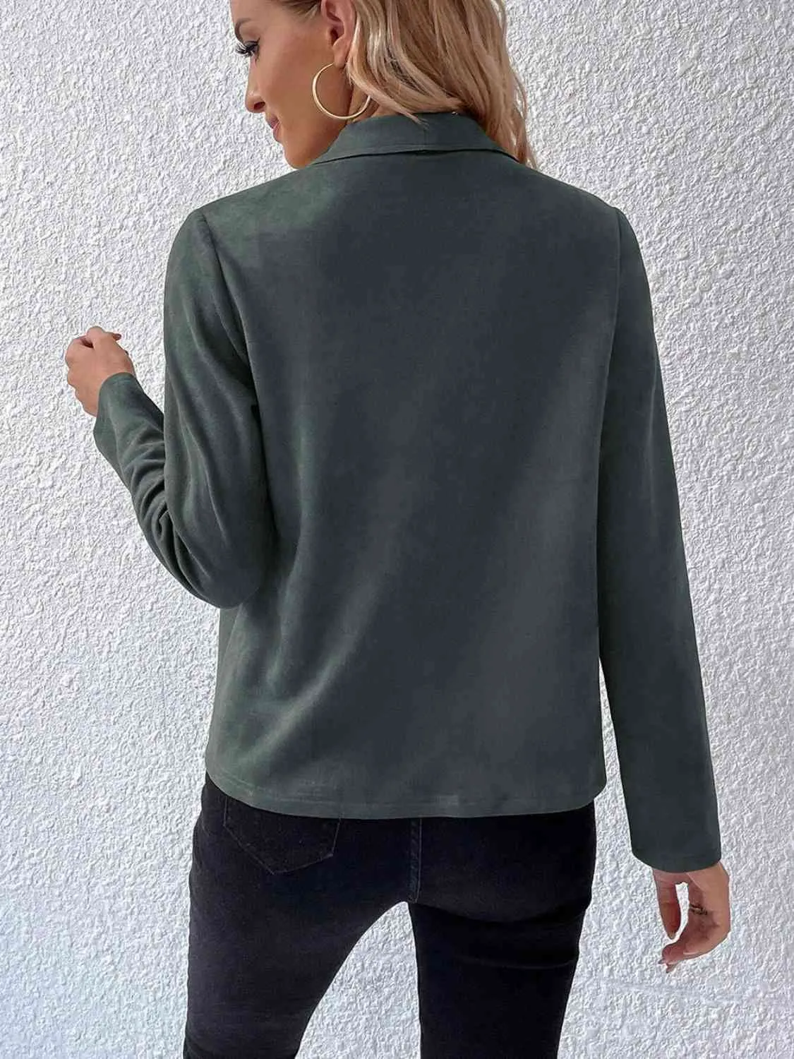 Perry Collared Neck Long Sleeve Jacket
