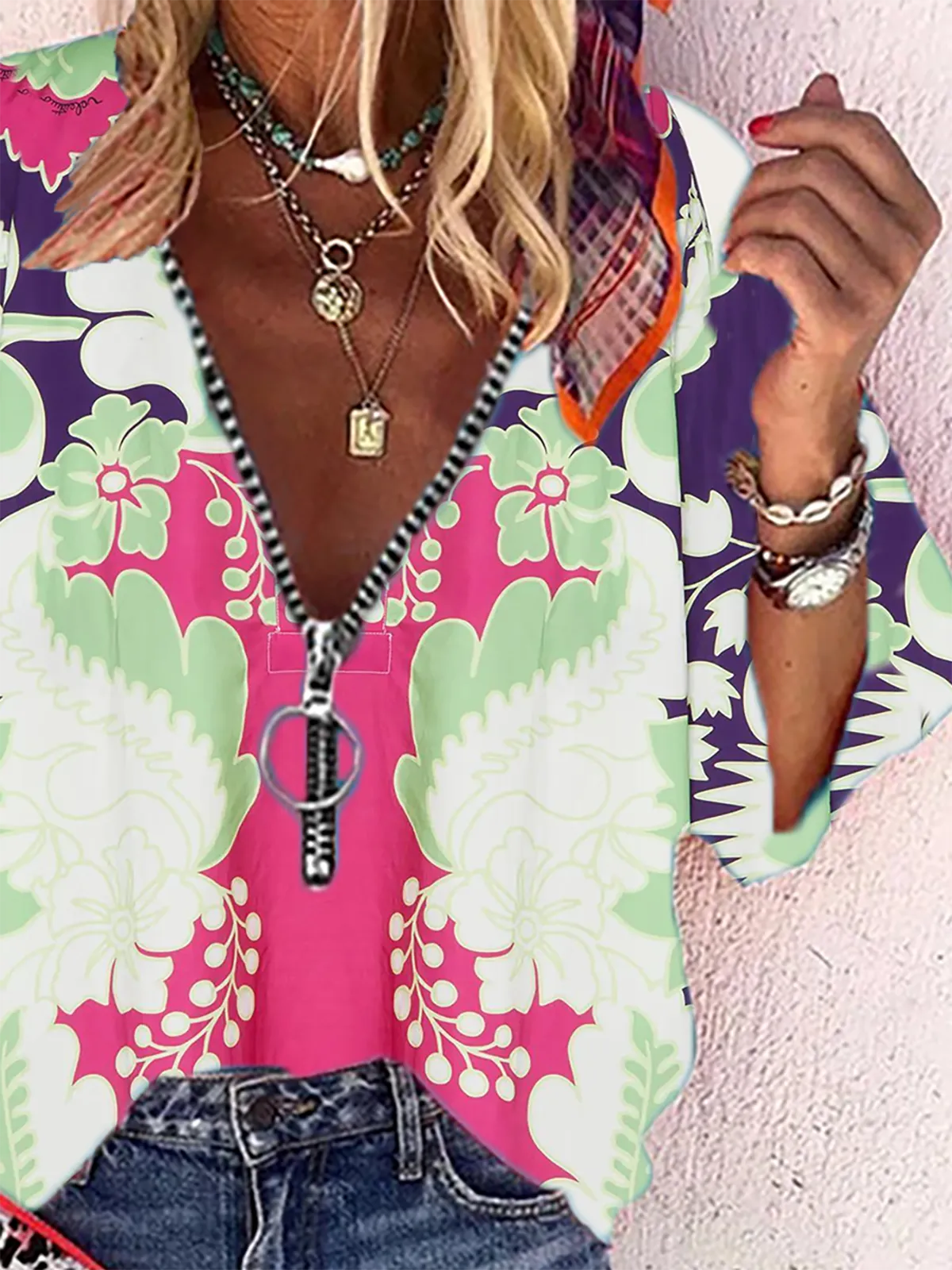 Plus size Printed Shirts & Tops