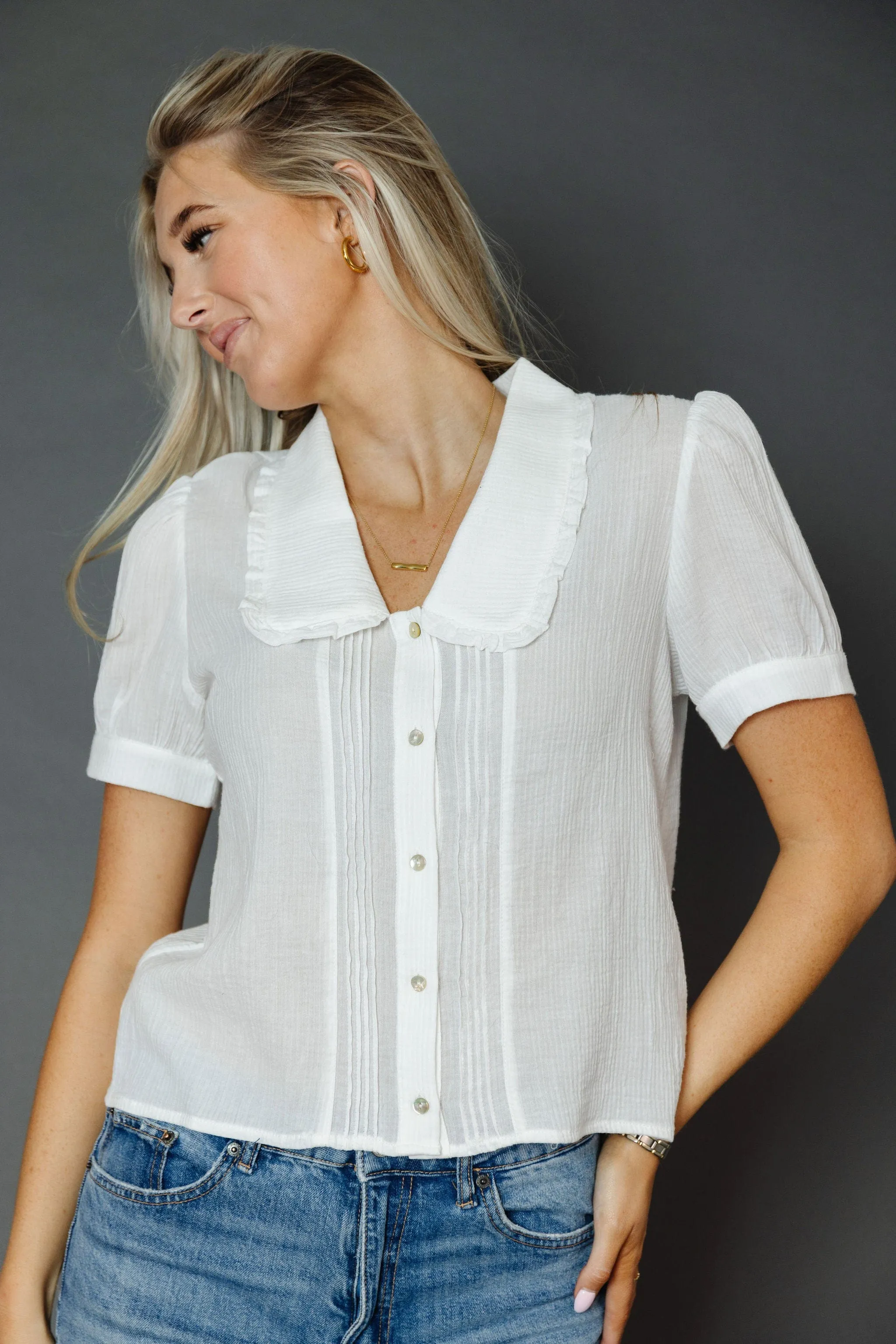 Preslee Blouse in Ivory