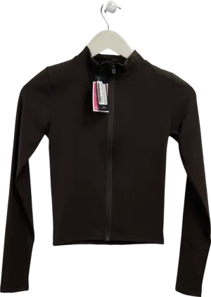 PrettyLittleThing Brown Espresso Basic Sculpt Jacket UK 8