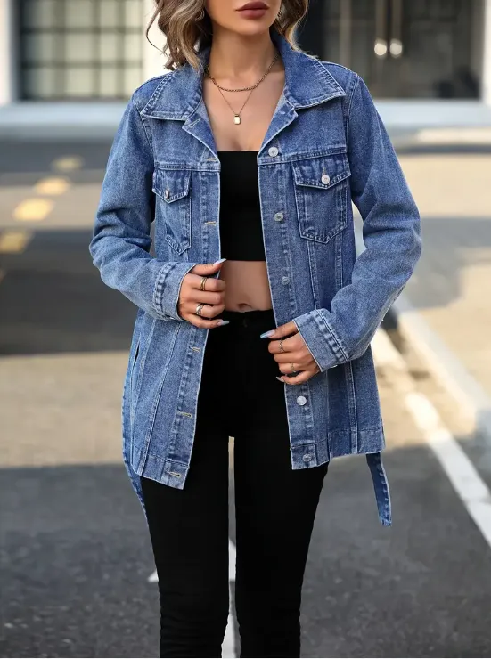 Primrose - stylish denim jacket made of cotton