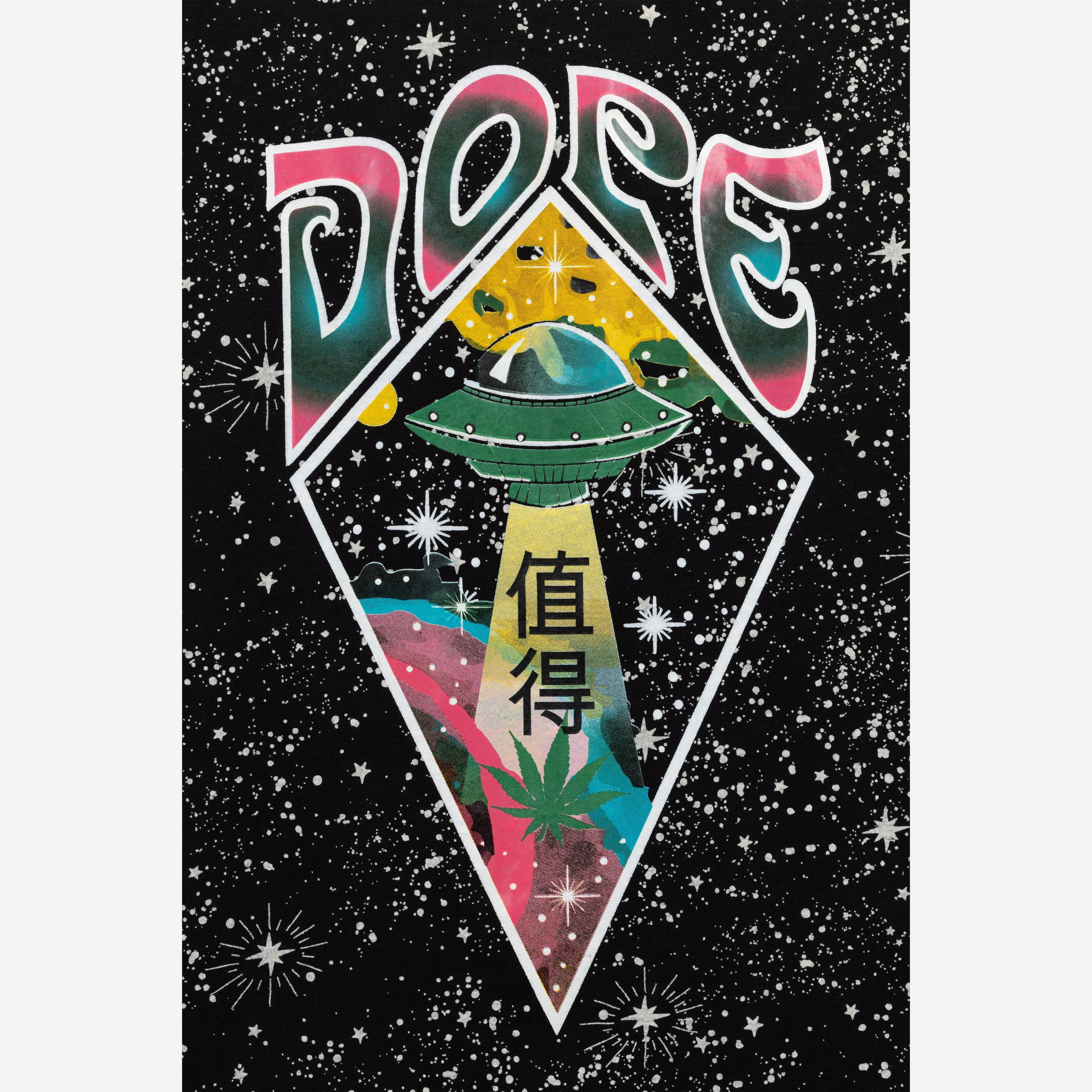 Printed Crewneck Tee - Black / UFO