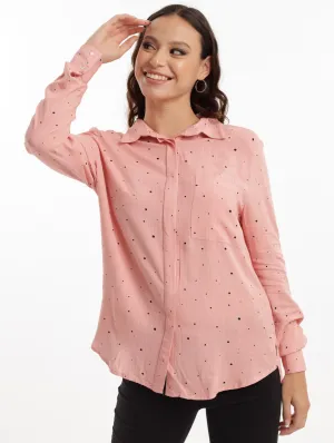 Printed Drapey Shirt