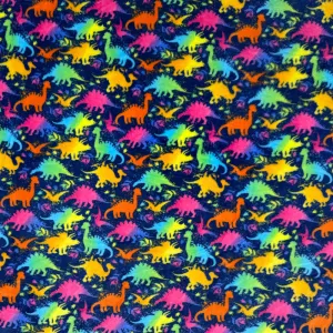 Printed Mongolian Fleece Lumo Dinosaur