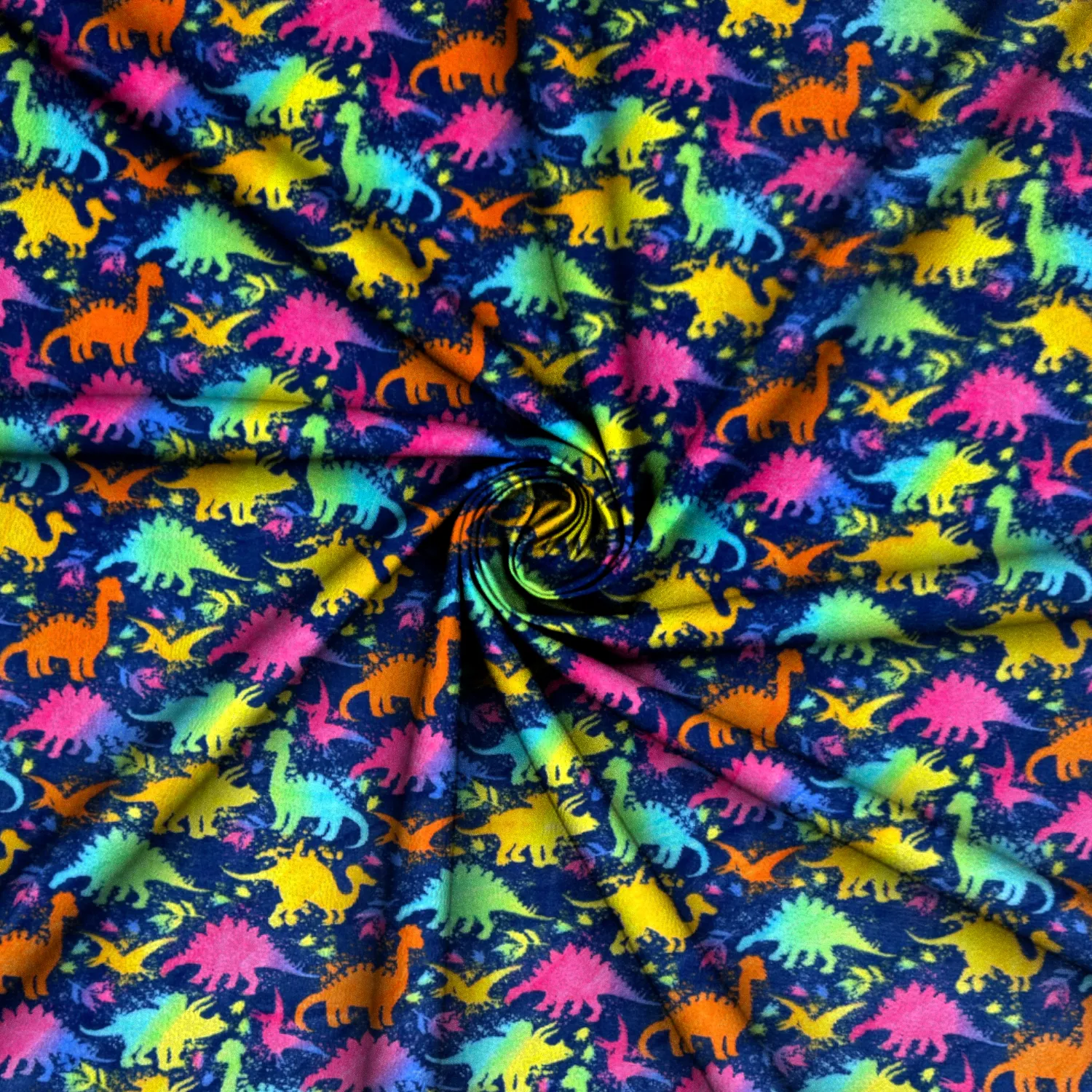 Printed Mongolian Fleece Lumo Dinosaur