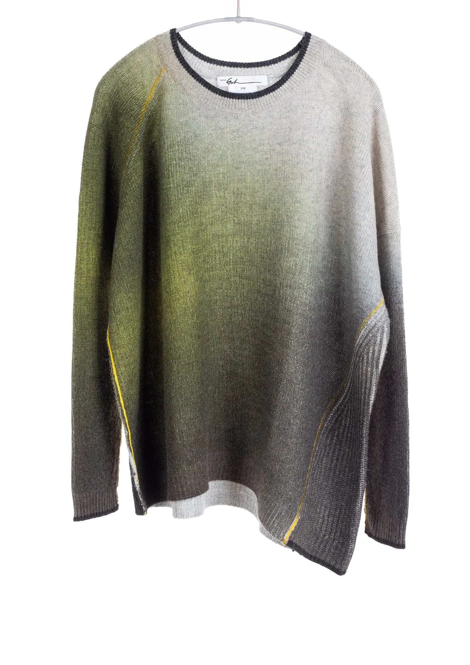 Printed Panel Crew, Moss/Charcoal