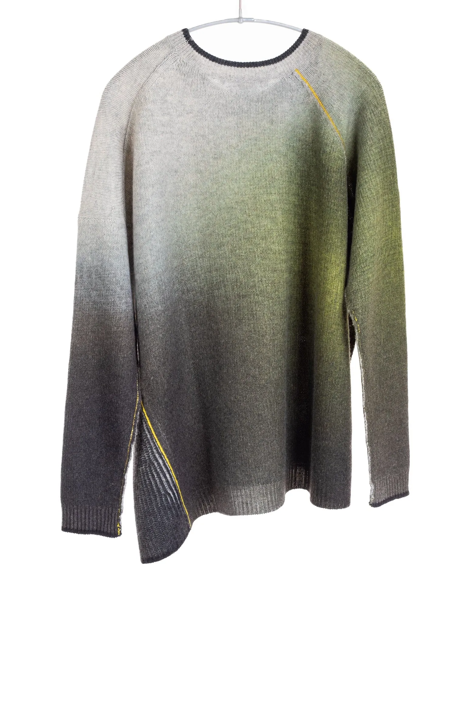 Printed Panel Crew, Moss/Charcoal