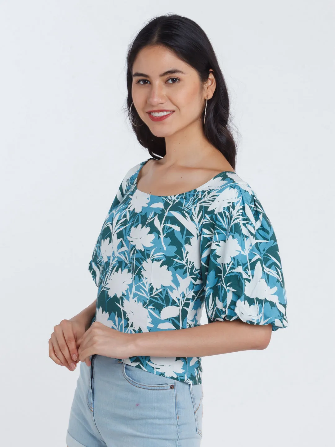 Printed Polyester Top
