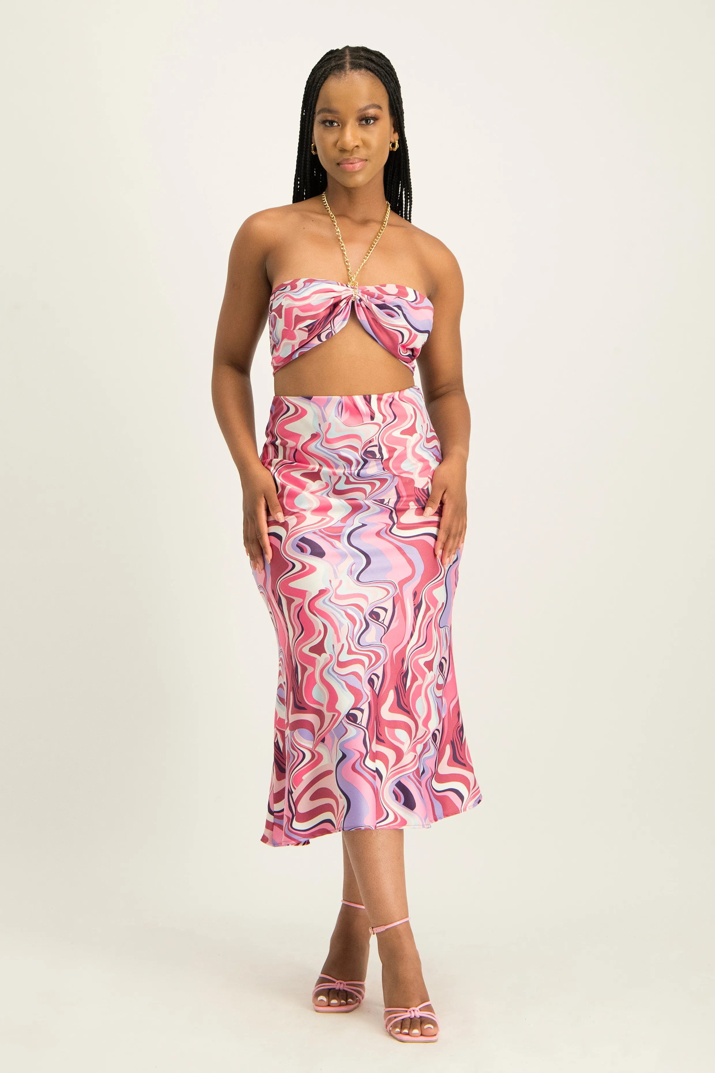 Printed Satin Scarf
