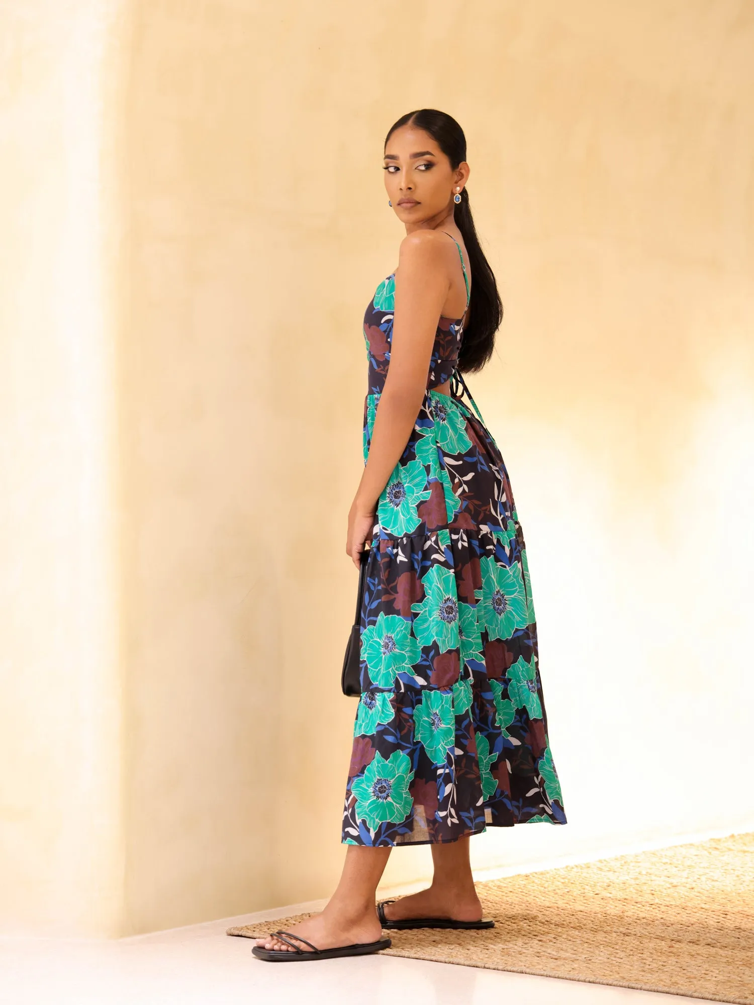 Printed Tiered Maxi Dress