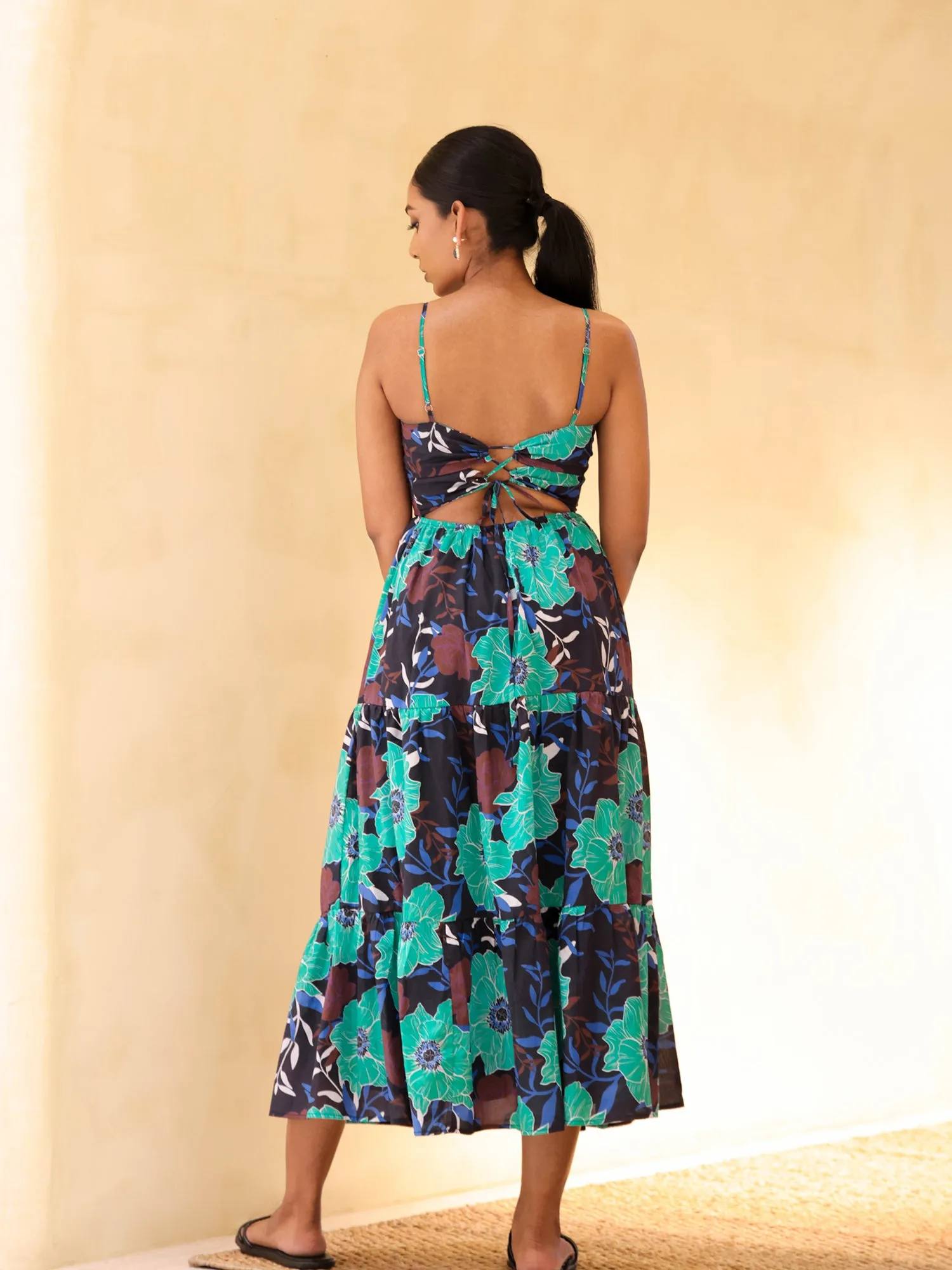 Printed Tiered Maxi Dress