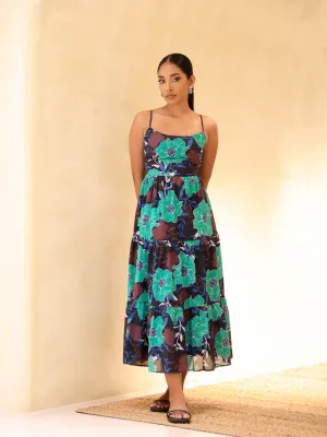 Printed Tiered Maxi Dress