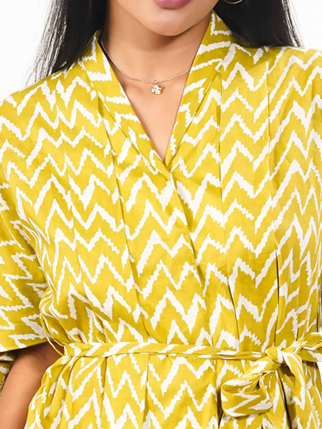 Printed V-Neck Top