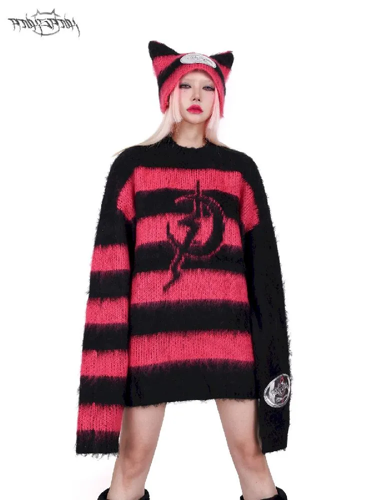 Punk Loose Genderless Street Y2K Sweater【s0000005704】