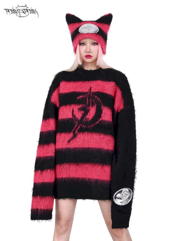 Punk Loose Genderless Street Y2K Sweater【s0000005704】