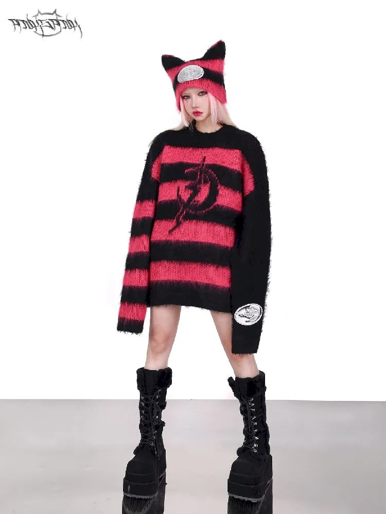 Punk Loose Genderless Street Y2K Sweater【s0000005704】
