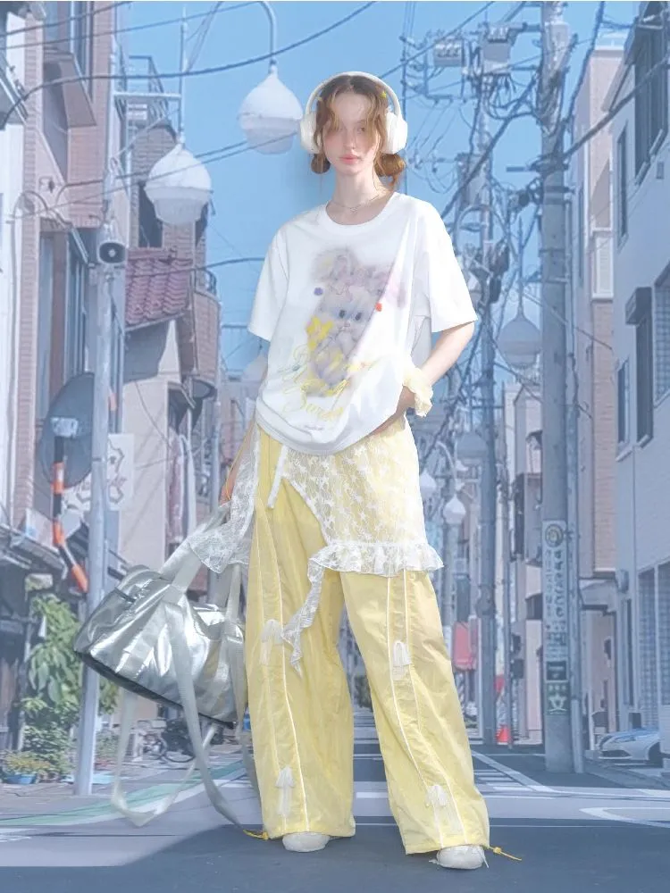 Rabbit Print Loose Tops【s0000012244】